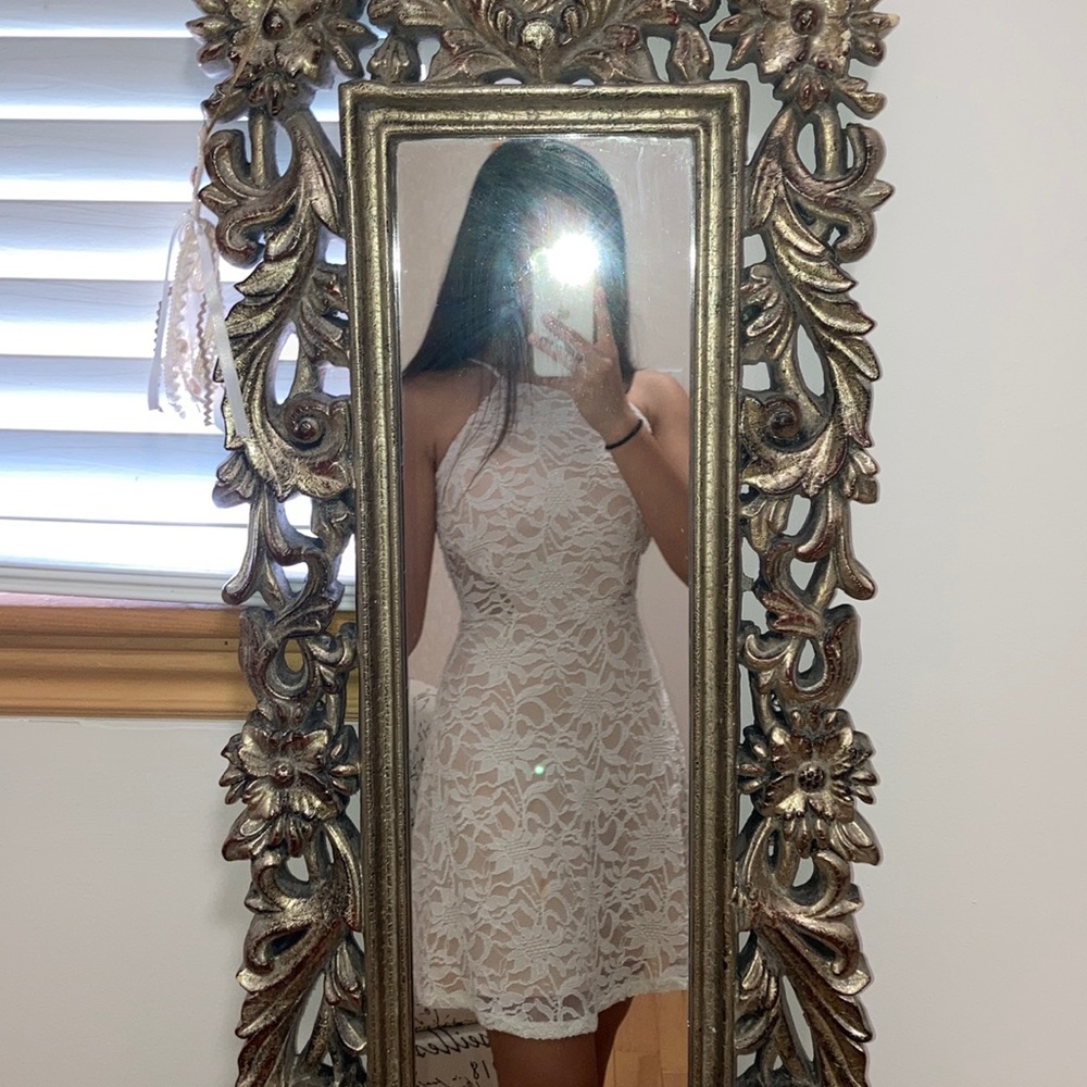 White floral dress